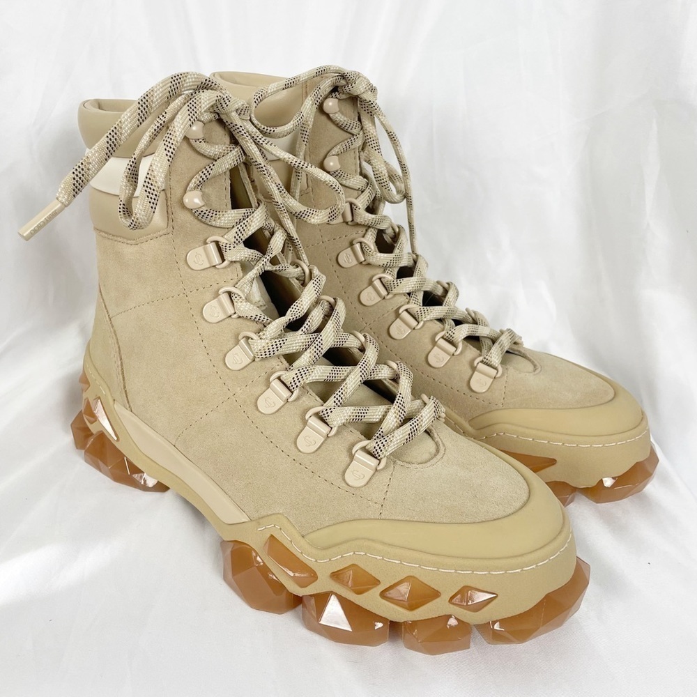 Jimmy Choo x Diamond Hike Barley Crosta Suede Hiking Boot Sneaker Tan Casual